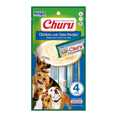 Churu Snack Cremoso Receita de Frango com Atum para cães – Multipack 12